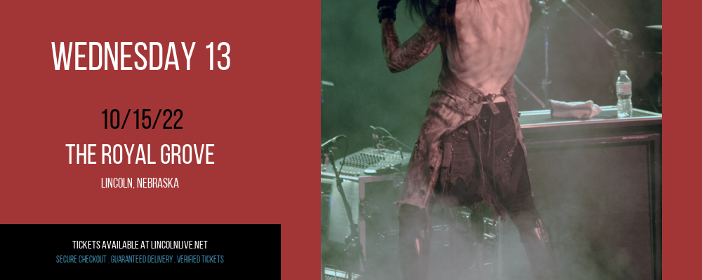Wednesday 13 at The Royal Grove tickets Wednesday 13 at The Royal Grove