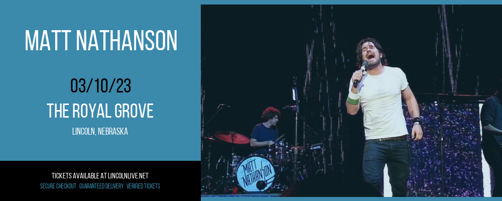 Matt Nathanson at The Royal Grove tickets Matt Nathanson at The Royal Grove
